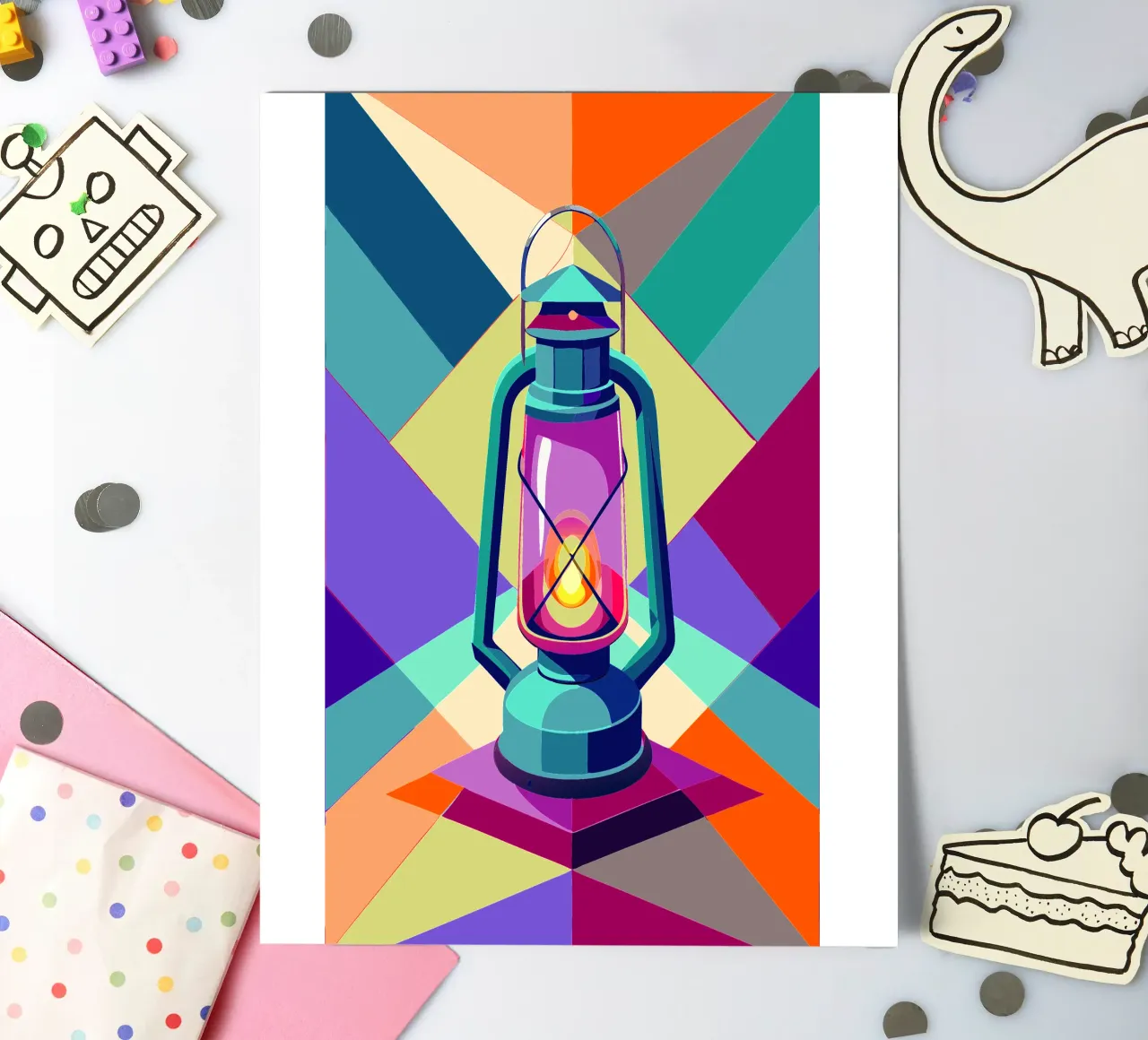 lantern light vector sticker sheet by Elfath