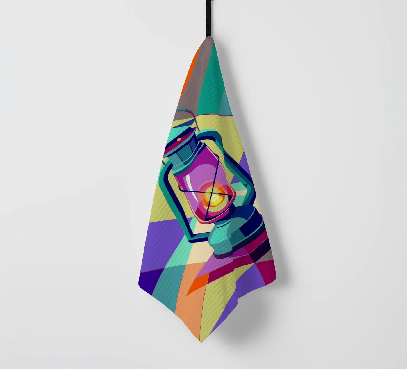 lantern light vector tea towel by Elfath