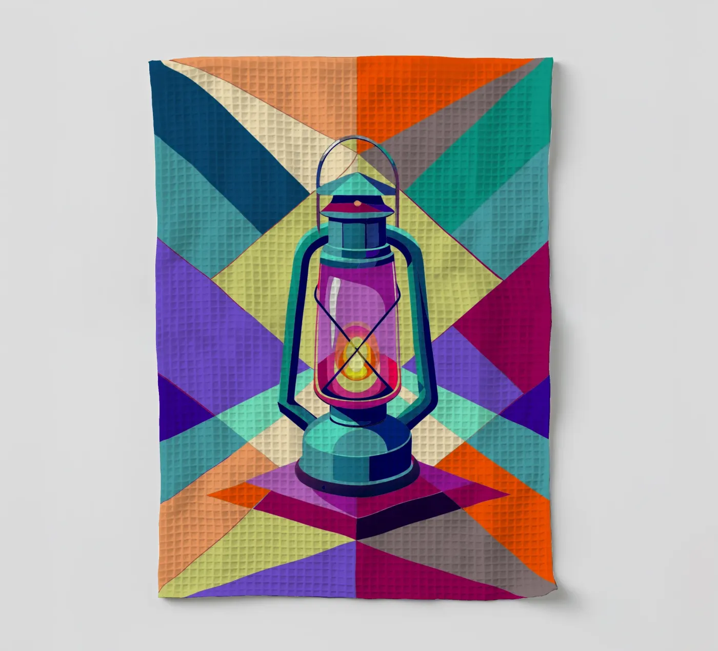 lantern light vector tea towel by Elfath