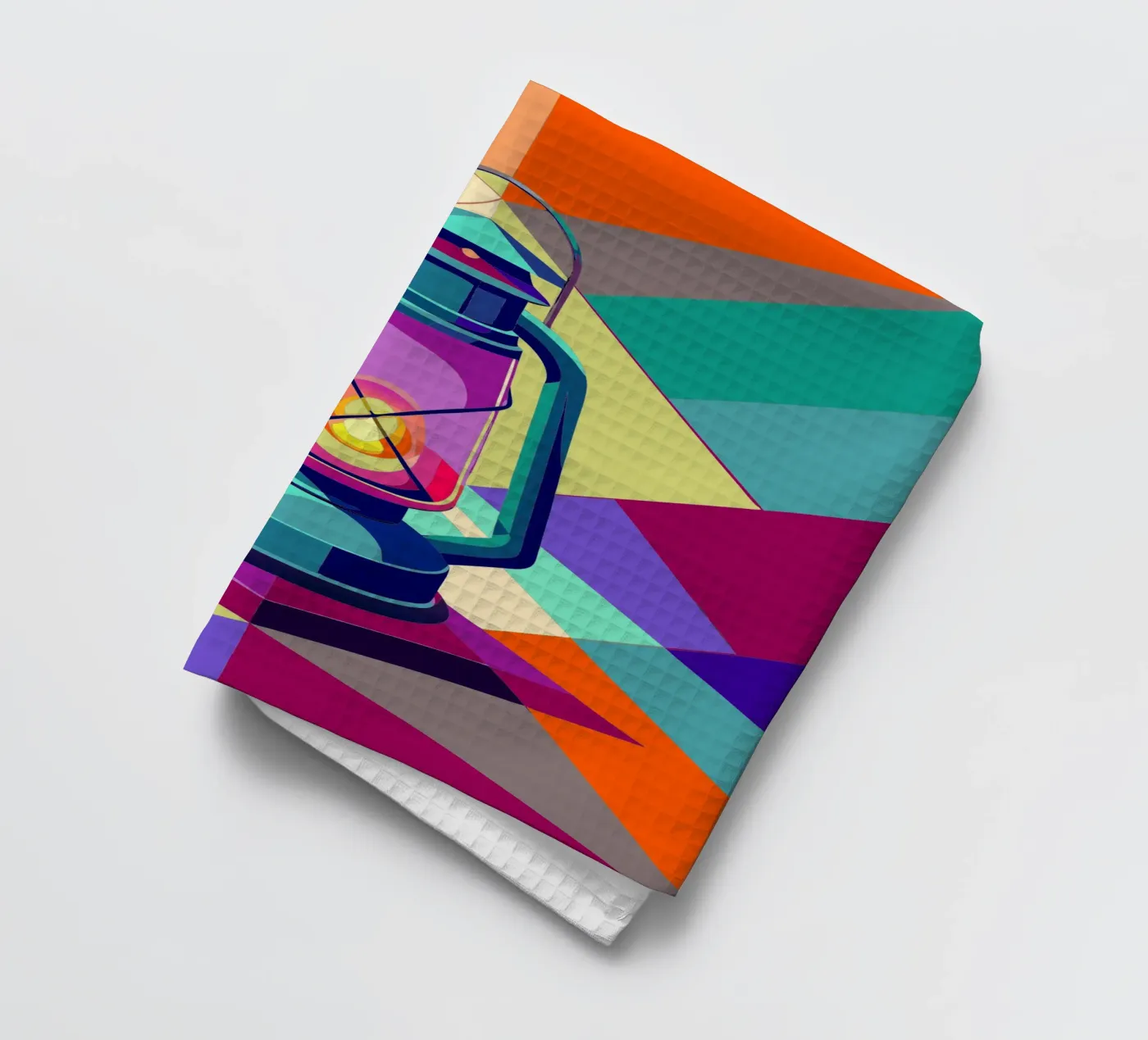 lantern light vector tea towel by Elfath