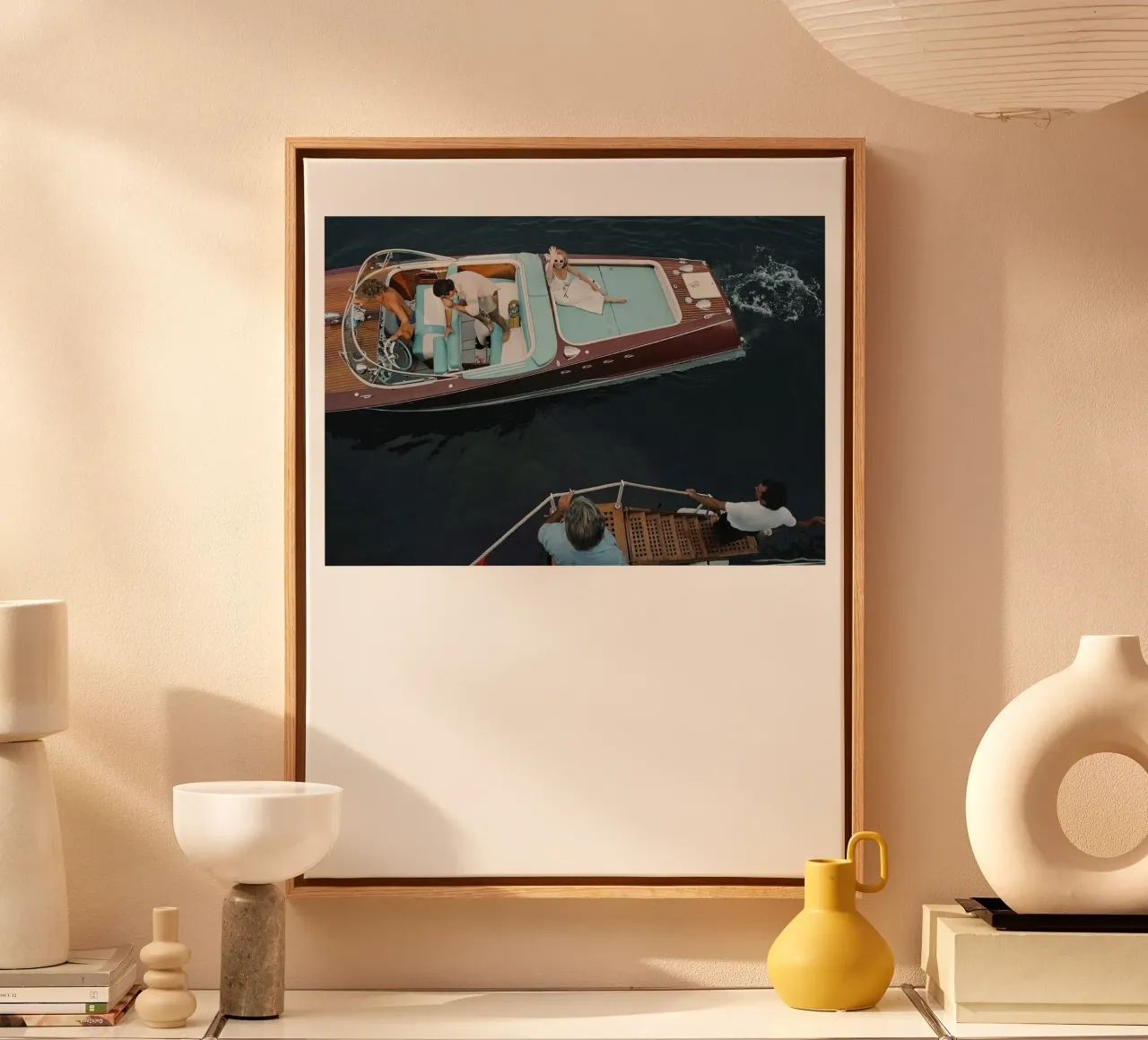 Slim Aarons Monte Carlo tela con Cornice a cassetta da Slim Aarons Vintage