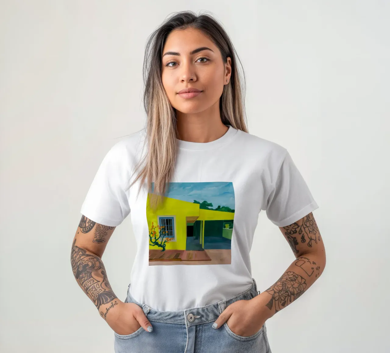 Patio verdeggiante Immobile t-shirt da Silk Palette