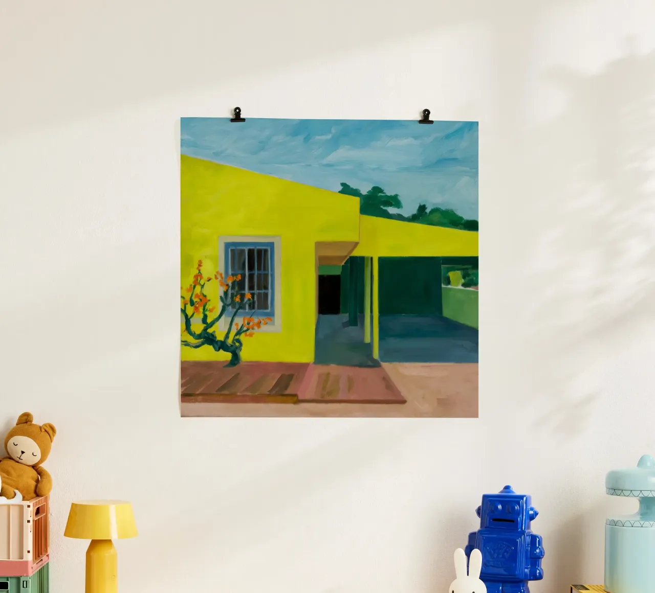 Groene patio rust poster van Silk Palette