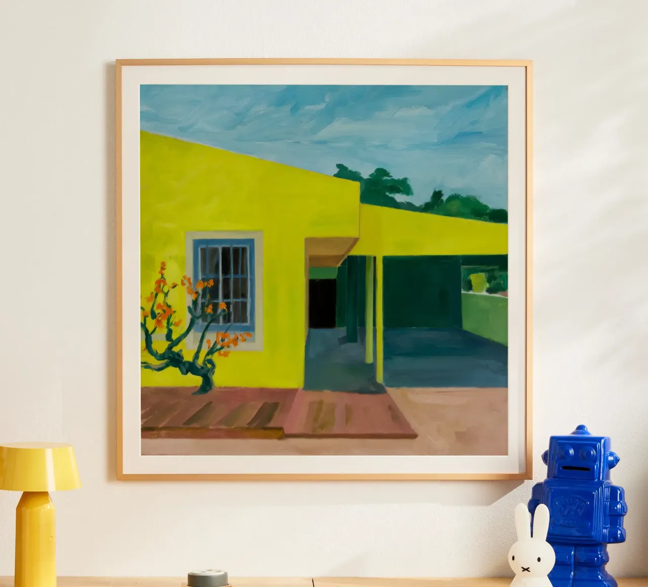 Groene patio rust poster van Silk Palette