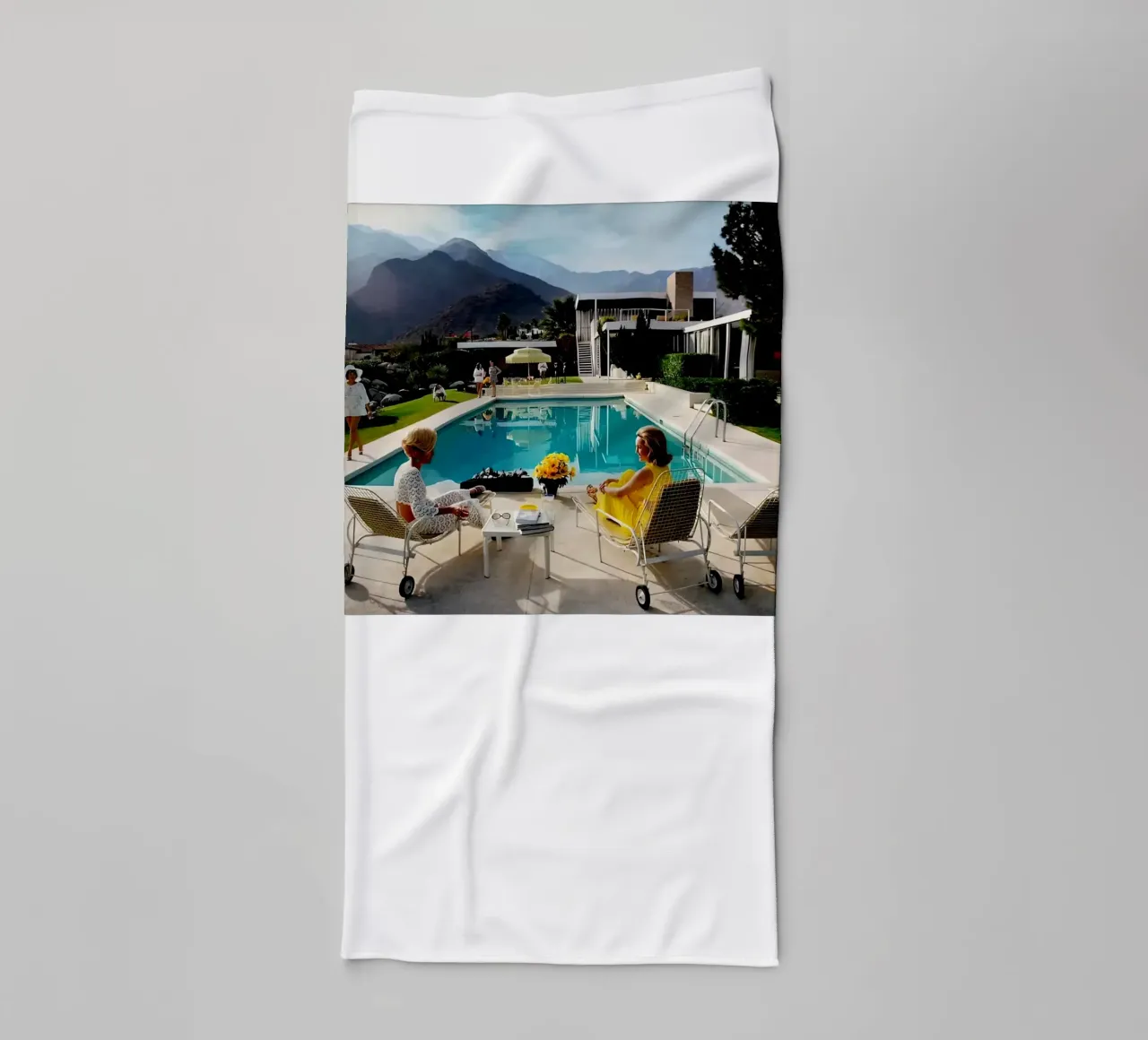 Slim aarons Poolside Gossip towel by Slim Aarons Vintage