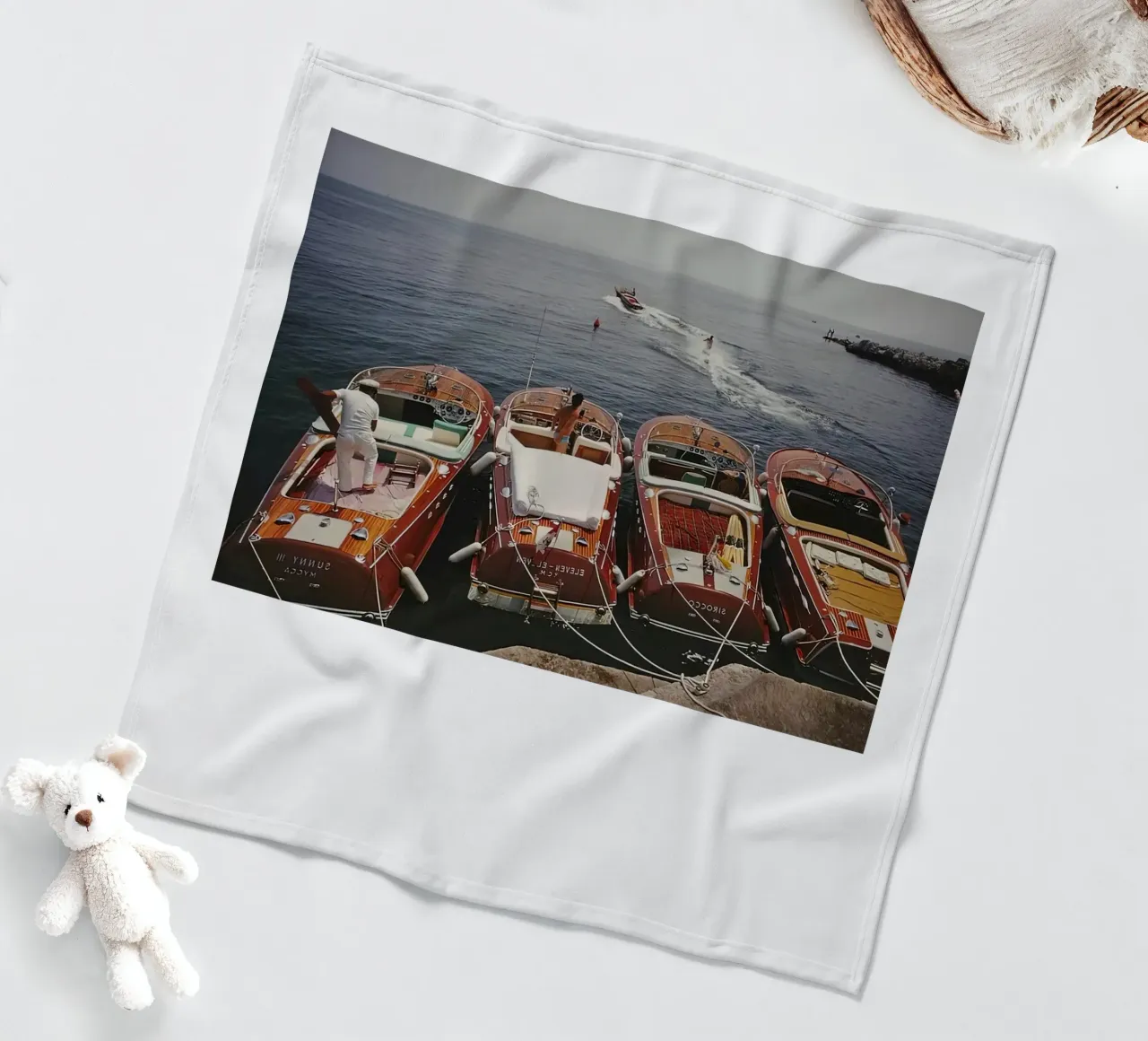 Albergo Du Cap eden roc coperta in pile da Slim Aarons Vintage
