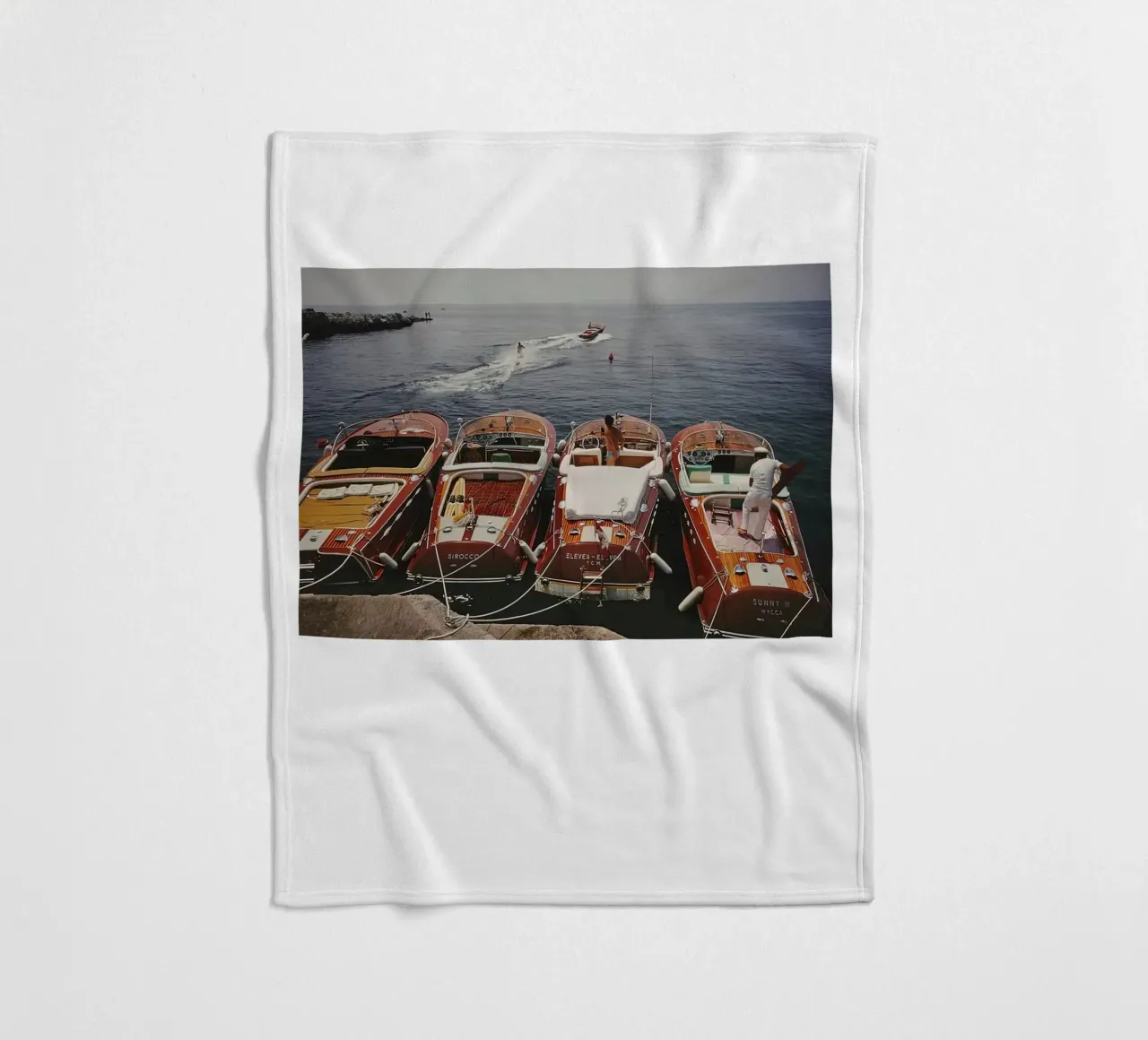 Albergo Du Cap eden roc coperta in pile da Slim Aarons Vintage