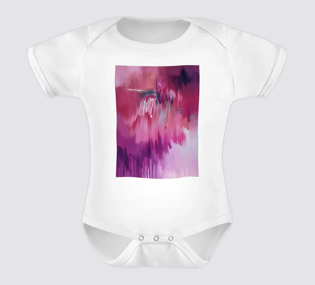 Magenta Aura Cascade babyrompertje korte mouwen van Dream Spectrum
