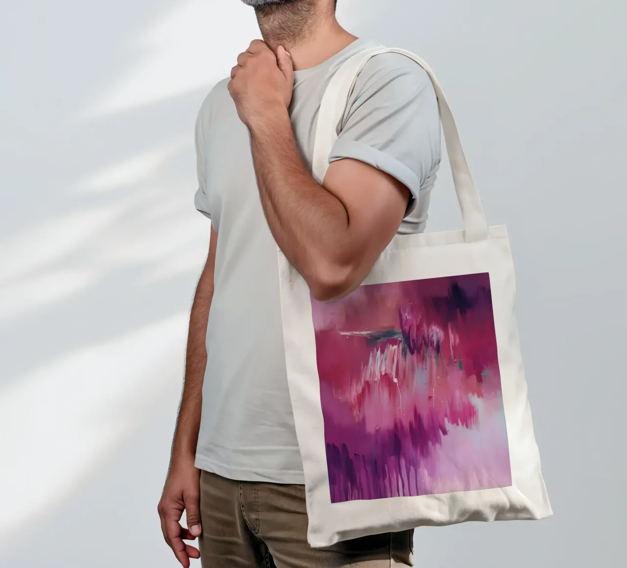 Magenta Aura Cascade tote bag de Dream Spectrum