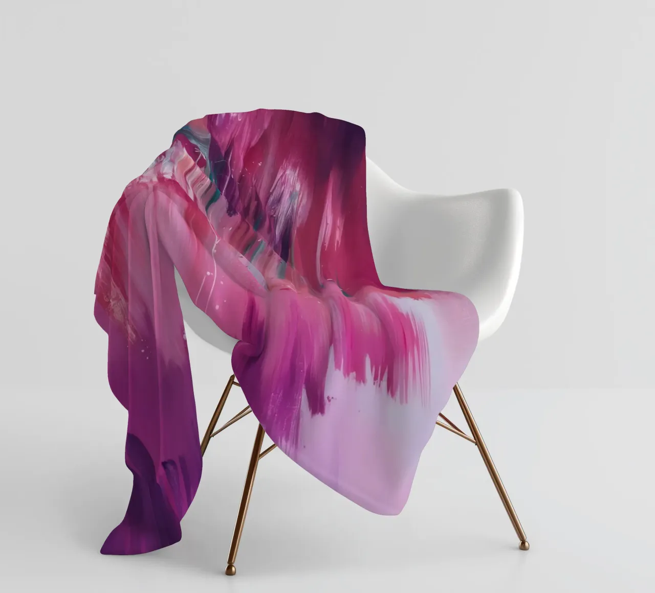 Magenta Aura Cascade fleece blanket by Dream Spectrum
