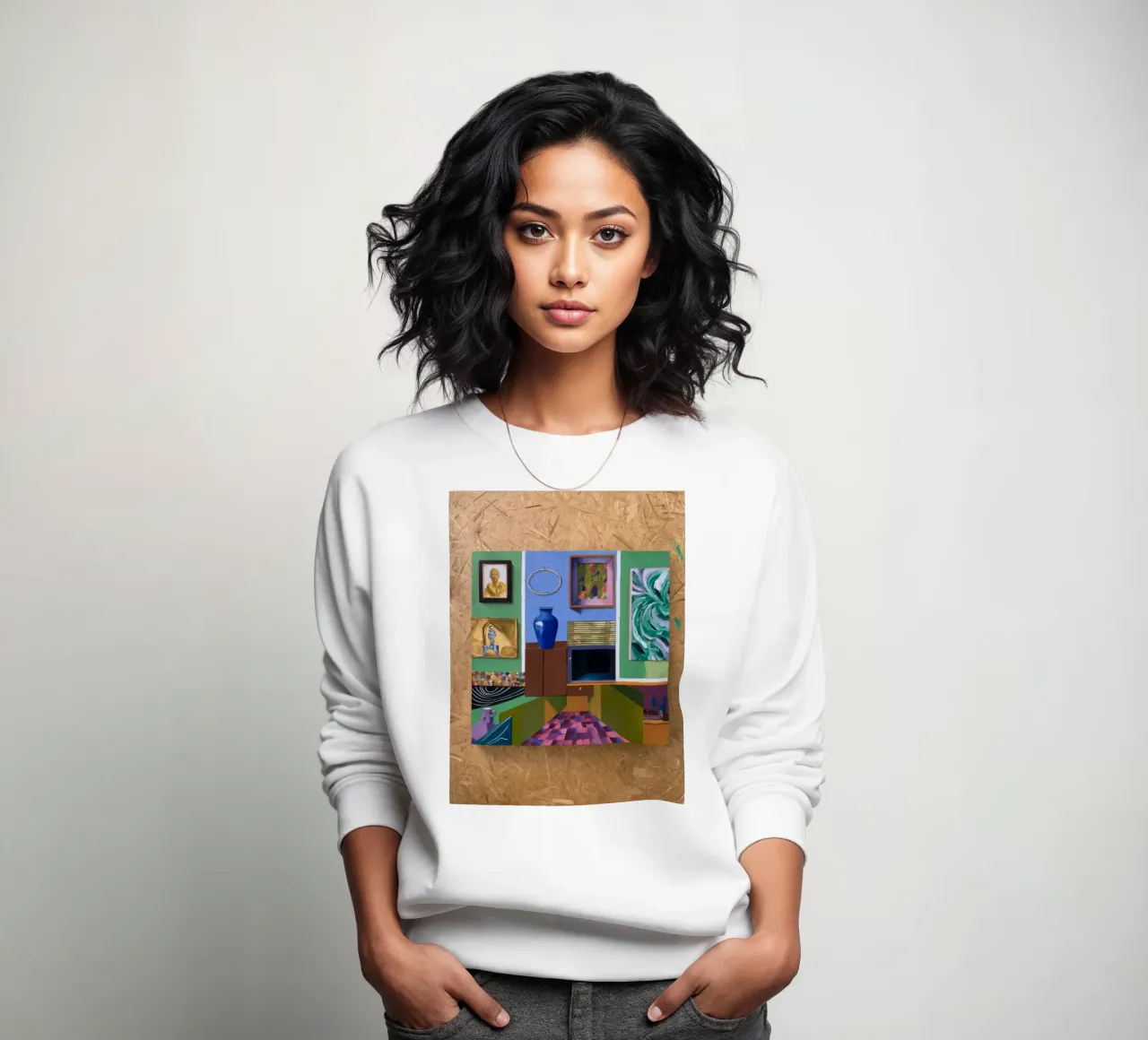 Patchwork Art Vista felpa da Opal Strokes