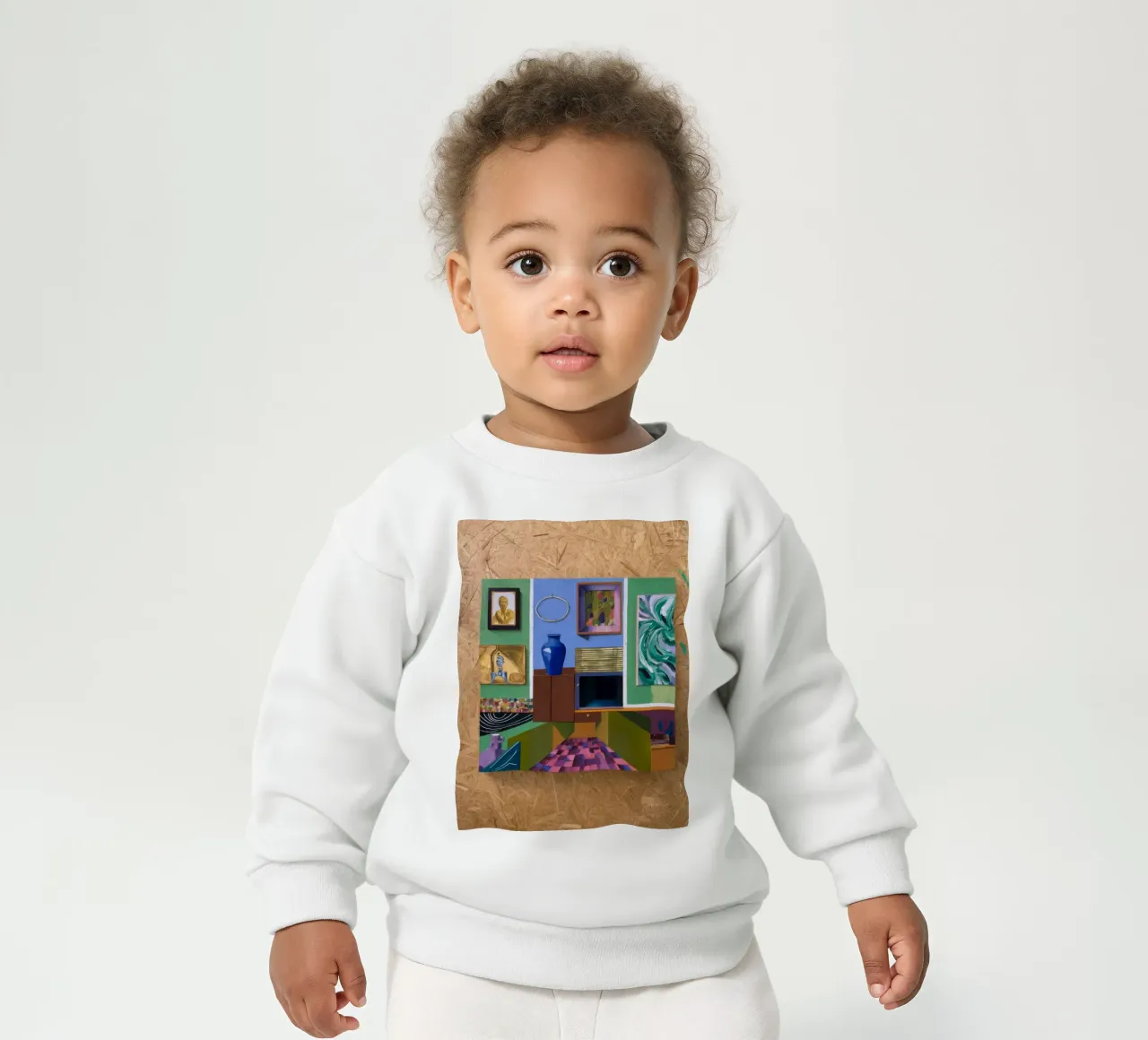 Patchwork Art Vista felpa neonato da Opal Strokes