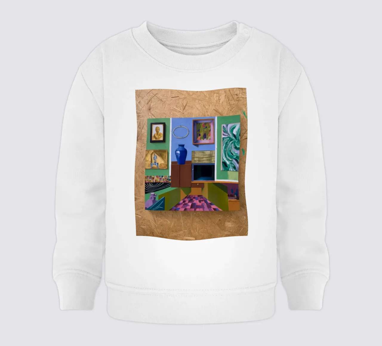 Patchwork Art Vista felpa neonato da Opal Strokes