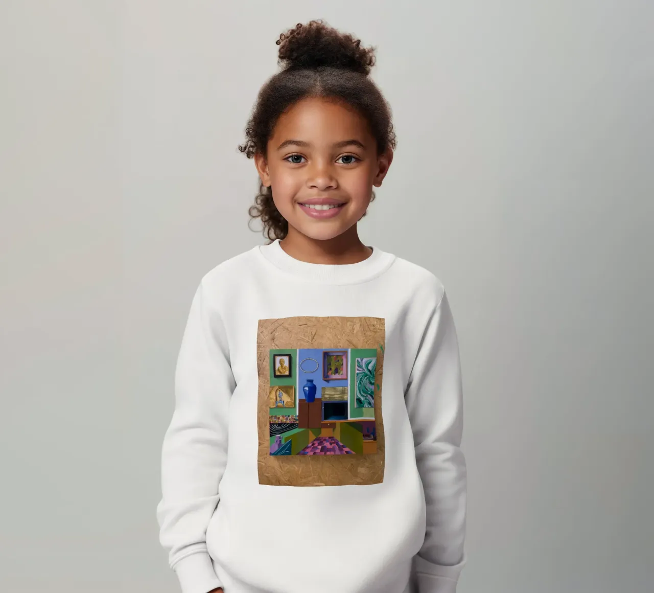 Patchwork Art Vista felpa bambino da Opal Strokes