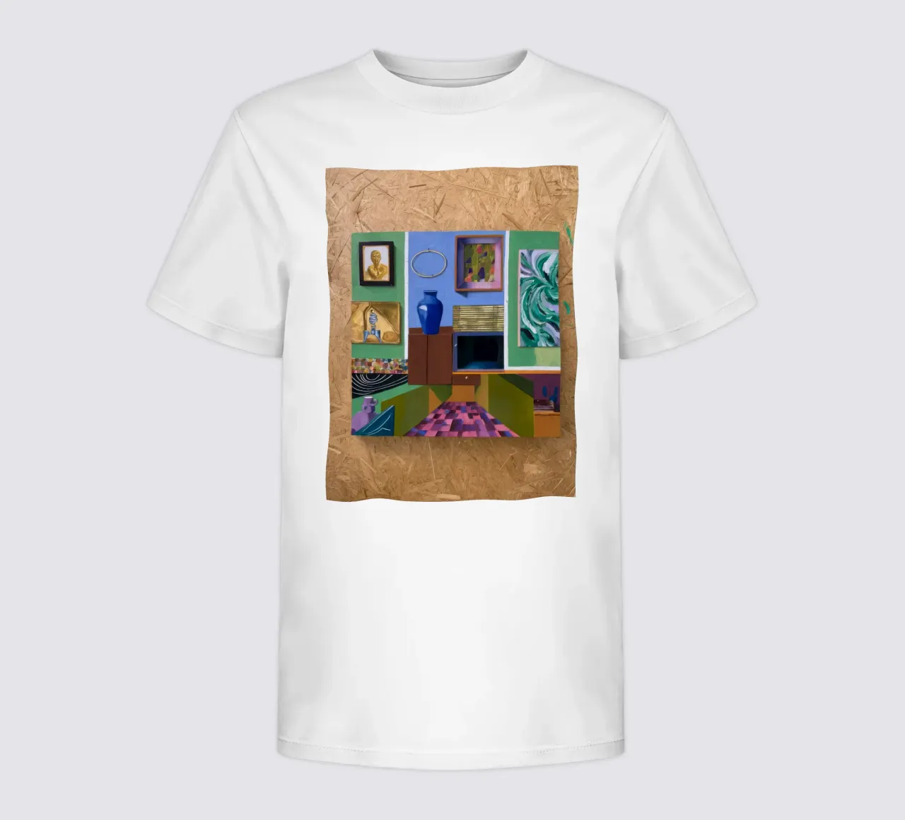 Patchwork kunst Vista kinder t-shirt van Opal Strokes