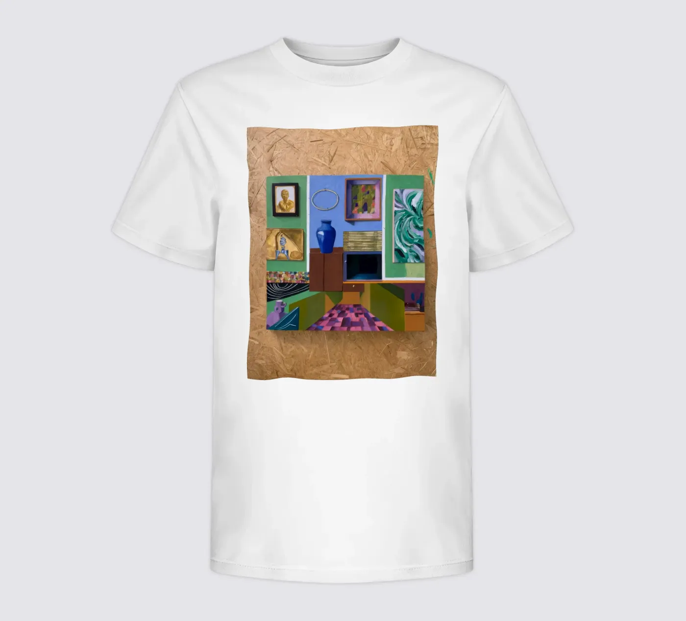 Patchwork kunst Vista kinder t-shirt van Opal Strokes