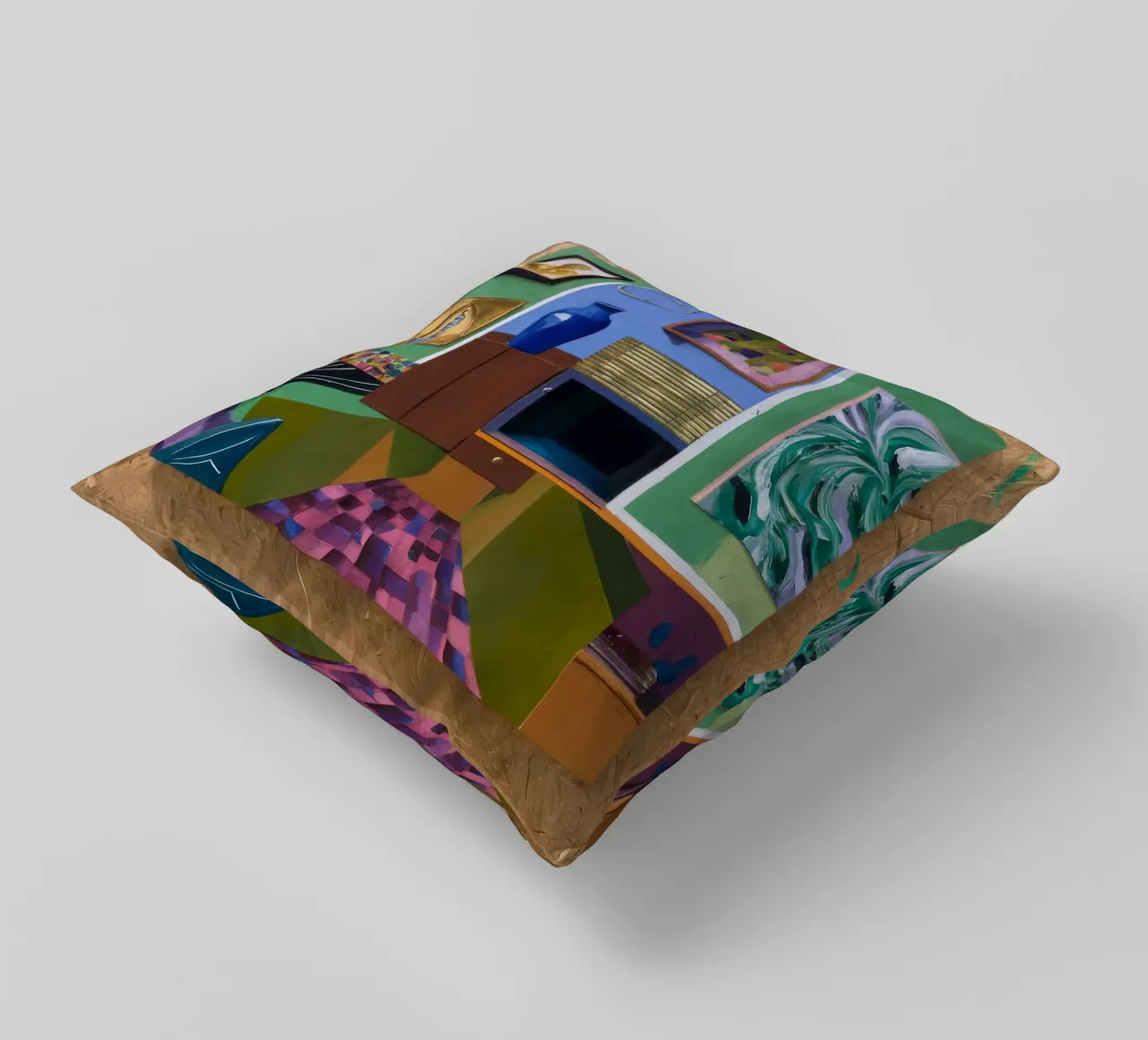 Patchwork Art Vista cuscino da Opal Strokes