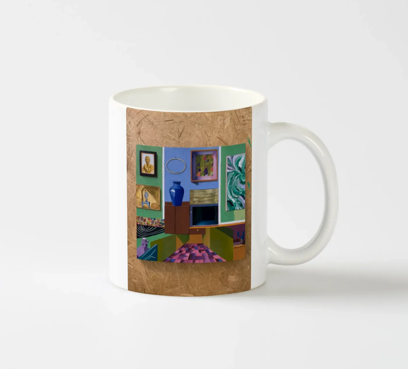 Patchwork Art Vista ceramic mug by Opal Strokes