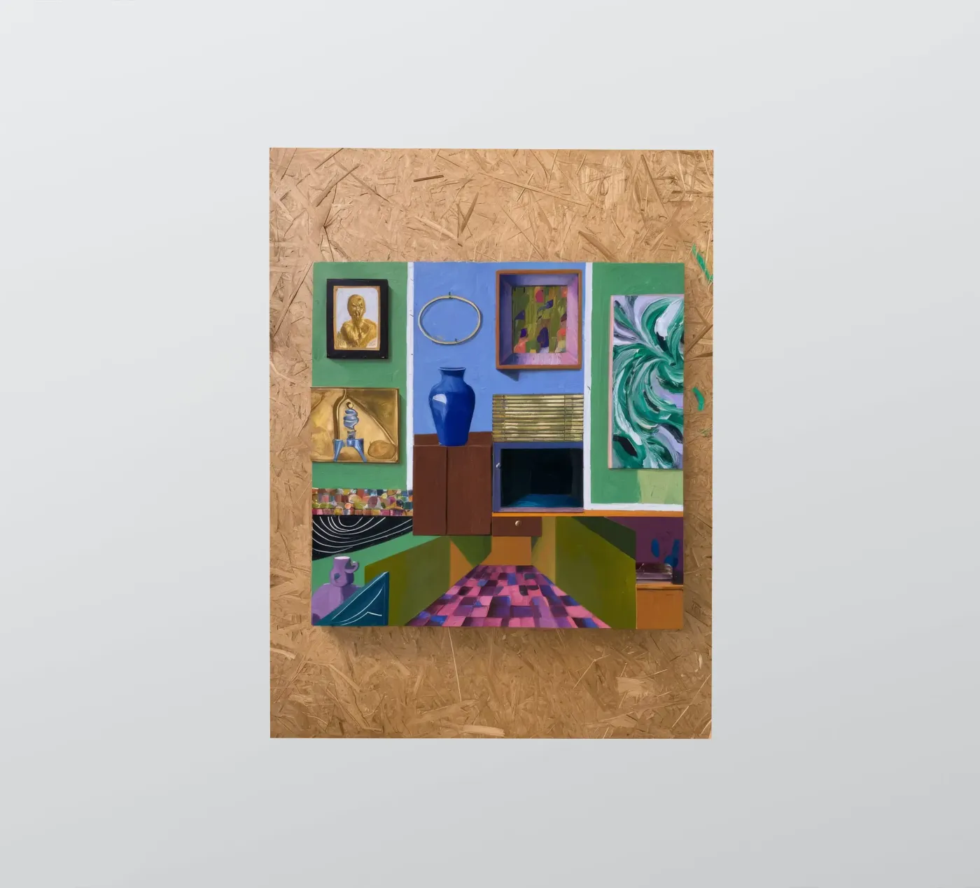 Patchwork kunst Vista sticker van Opal Strokes