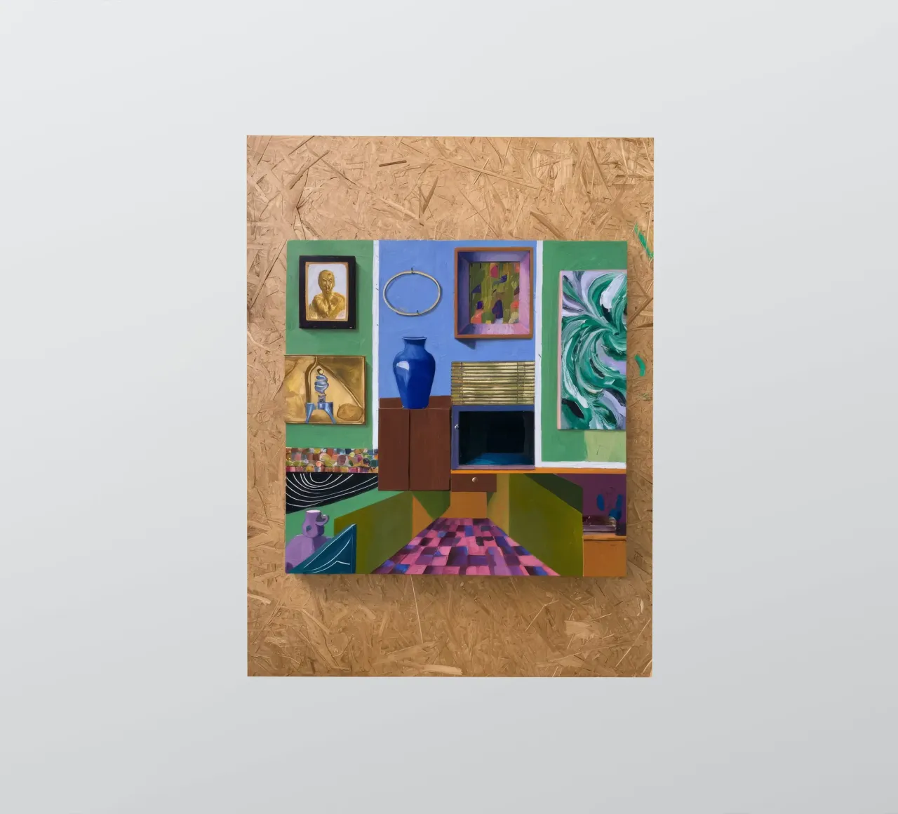 Patchwork kunst Vista sticker van Opal Strokes