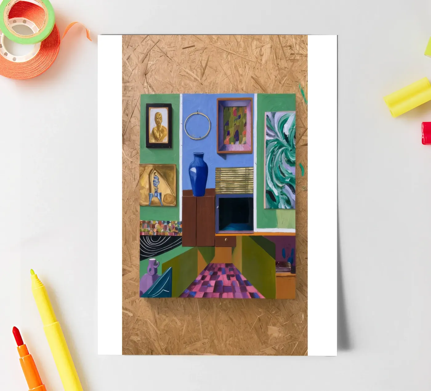 Patchwork Art Vista sticker sheet by Opal Strokes