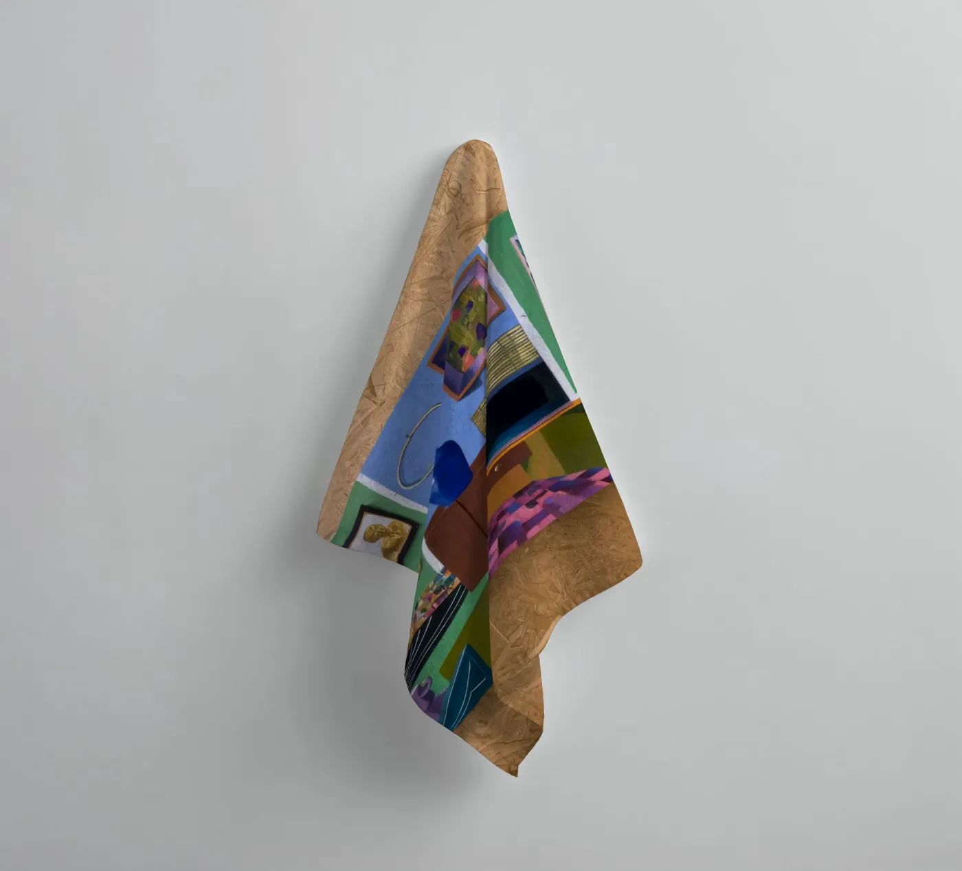 Patchwork kunst Vista badhanddoek van Opal Strokes