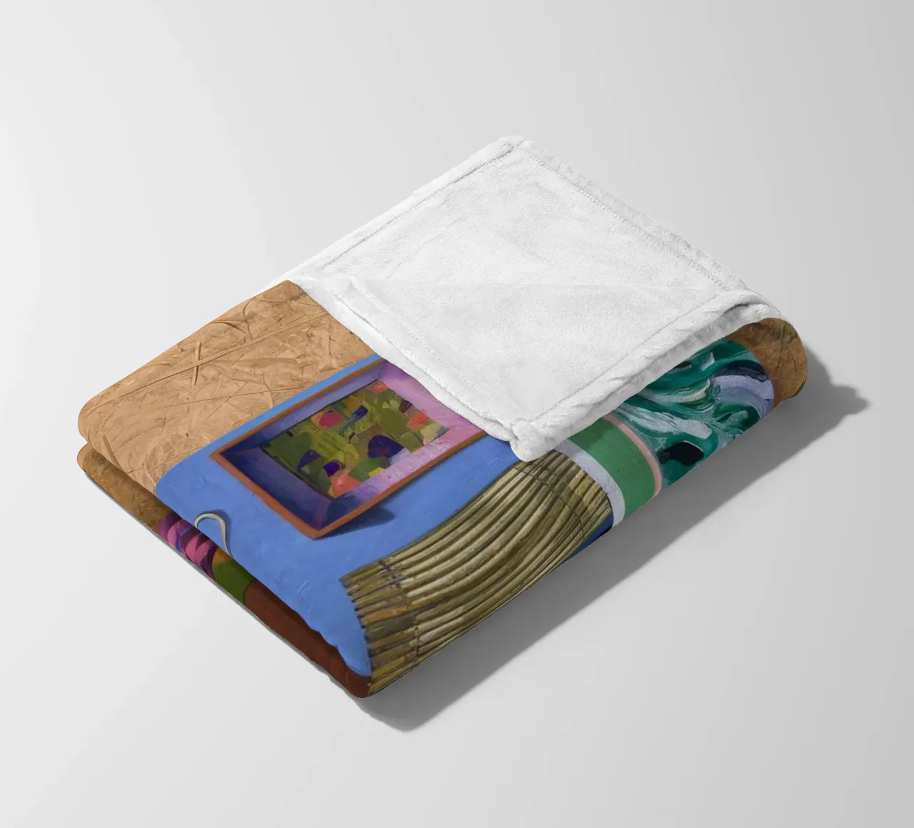 Patchwork kunst Vista fleecedeken van Opal Strokes