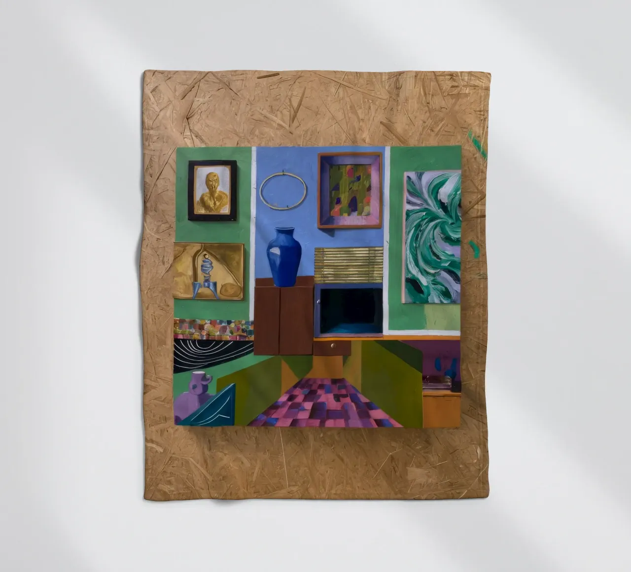 Patchwork kunst Vista fleecedeken van Opal Strokes