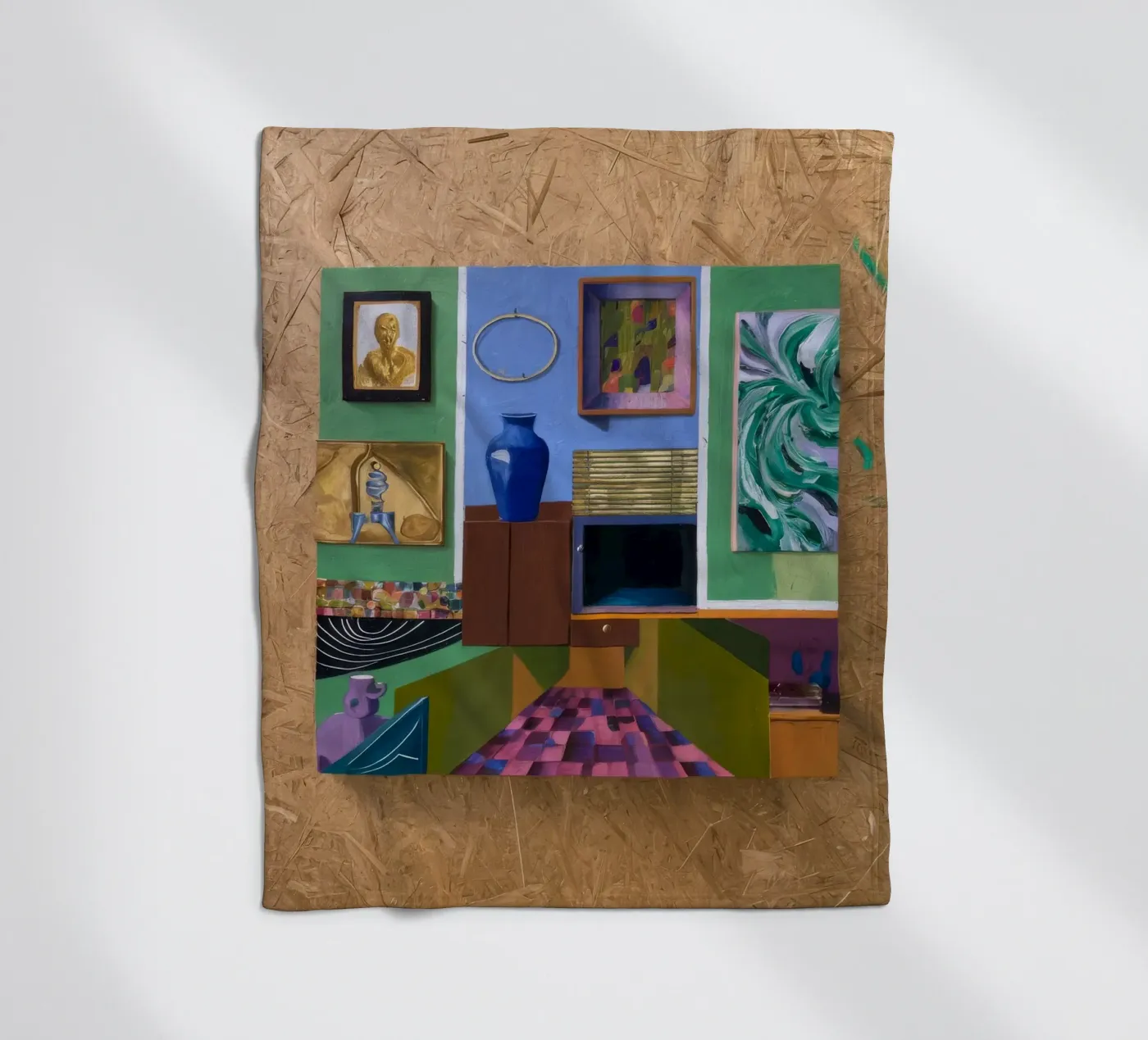 Patchwork Art Vista coperta in pile da Opal Strokes