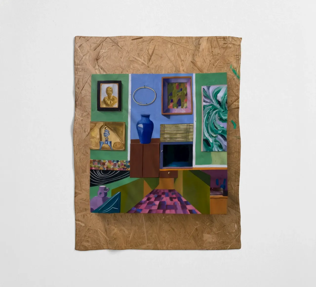 Patchwork kunst Vista fleecedeken van Opal Strokes