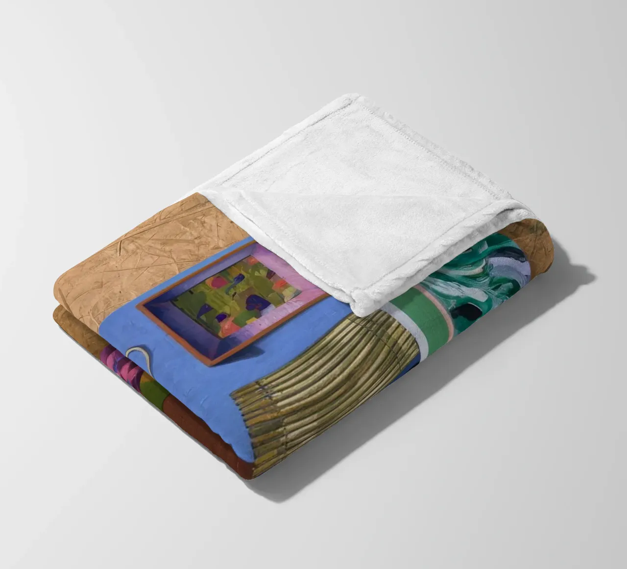 Patchwork kunst Vista fleecedeken van Opal Strokes