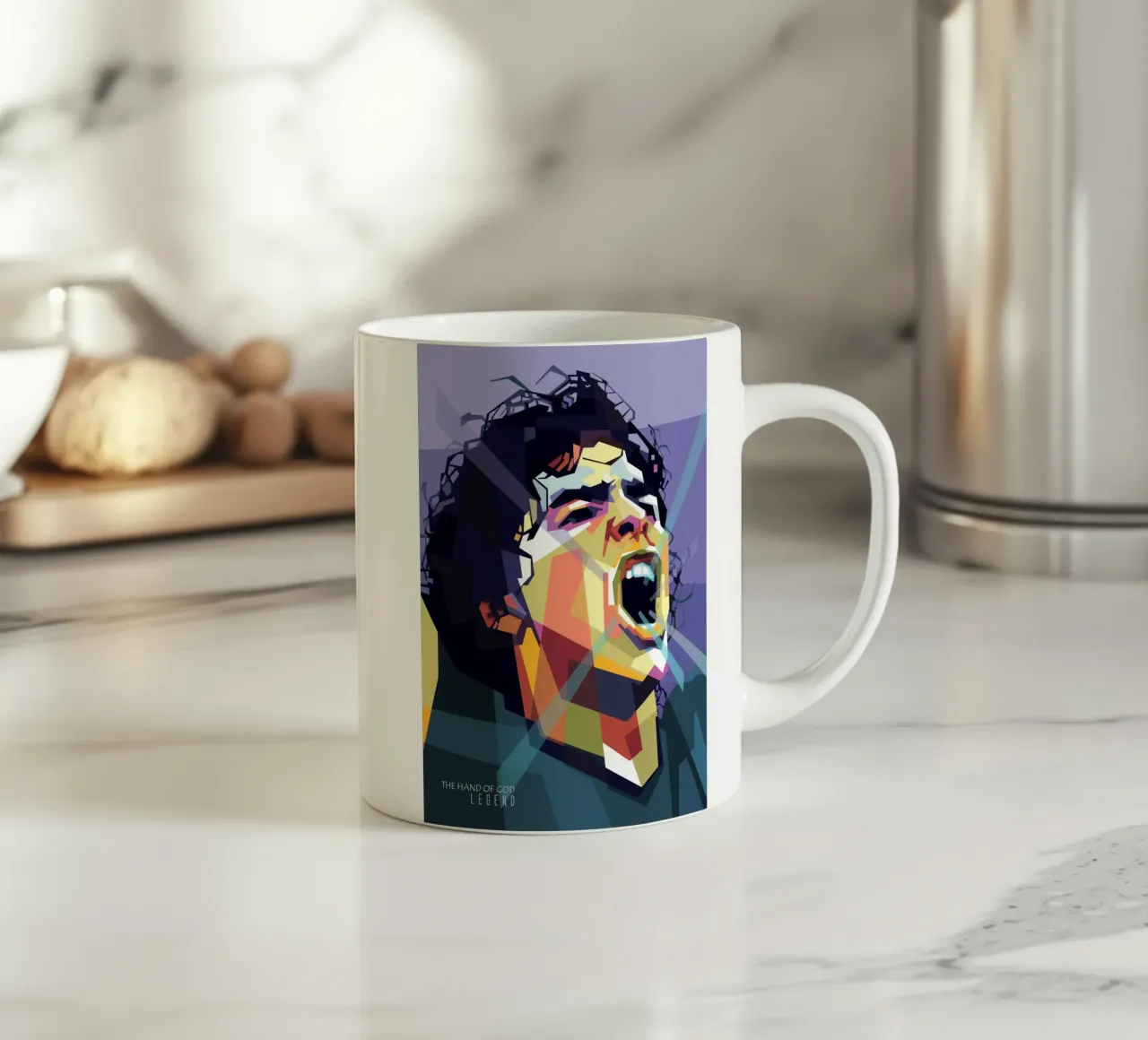 La mano di Dio tazza in ceramica da Alkahfsmart