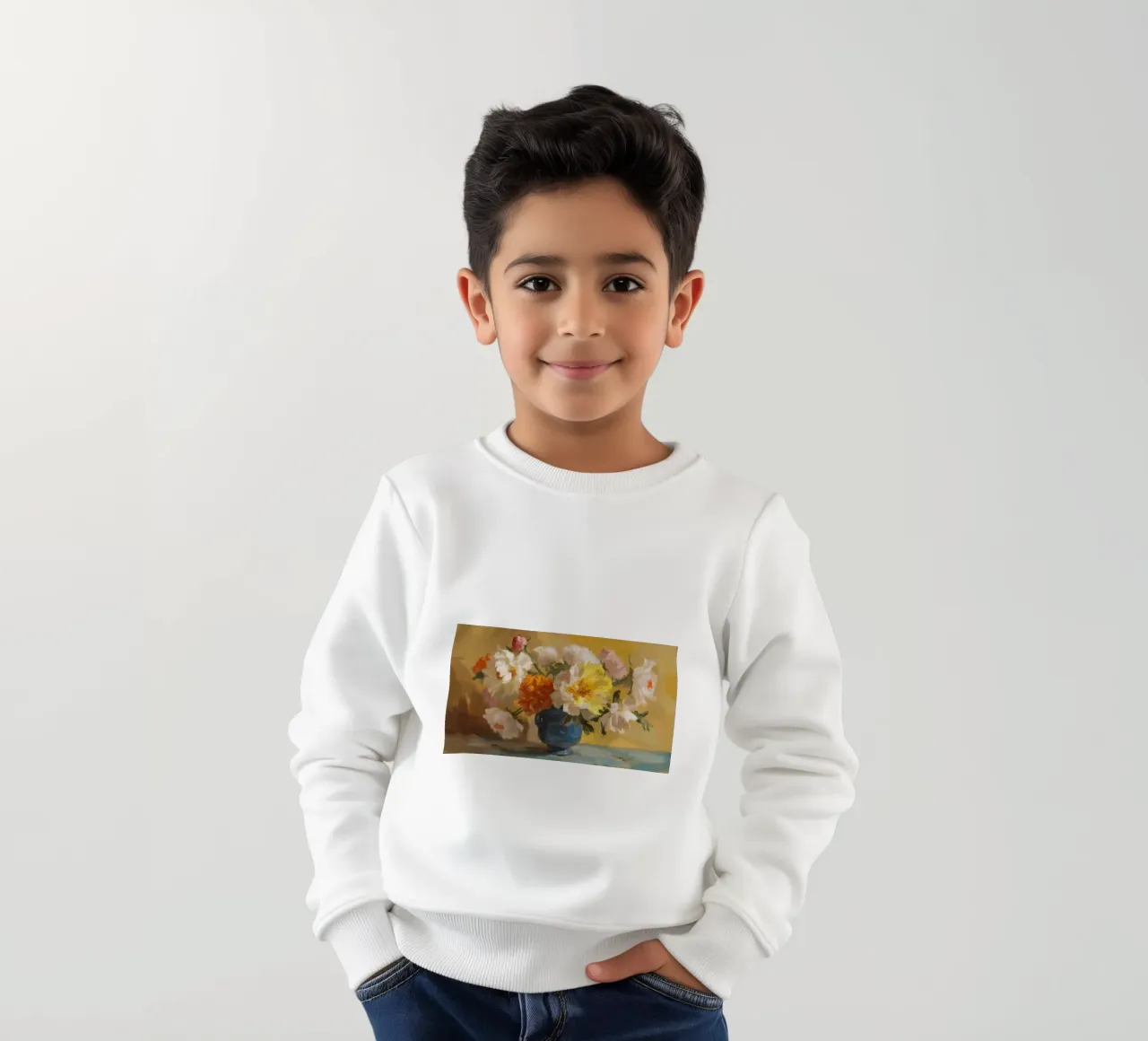 Peonies' Soft Kiss kids sweatshirt by Radiance Landscape