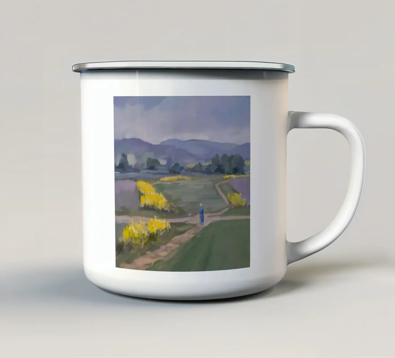 Sentiero dei fiori d'oro tazza in smalto da Celestial Harmony