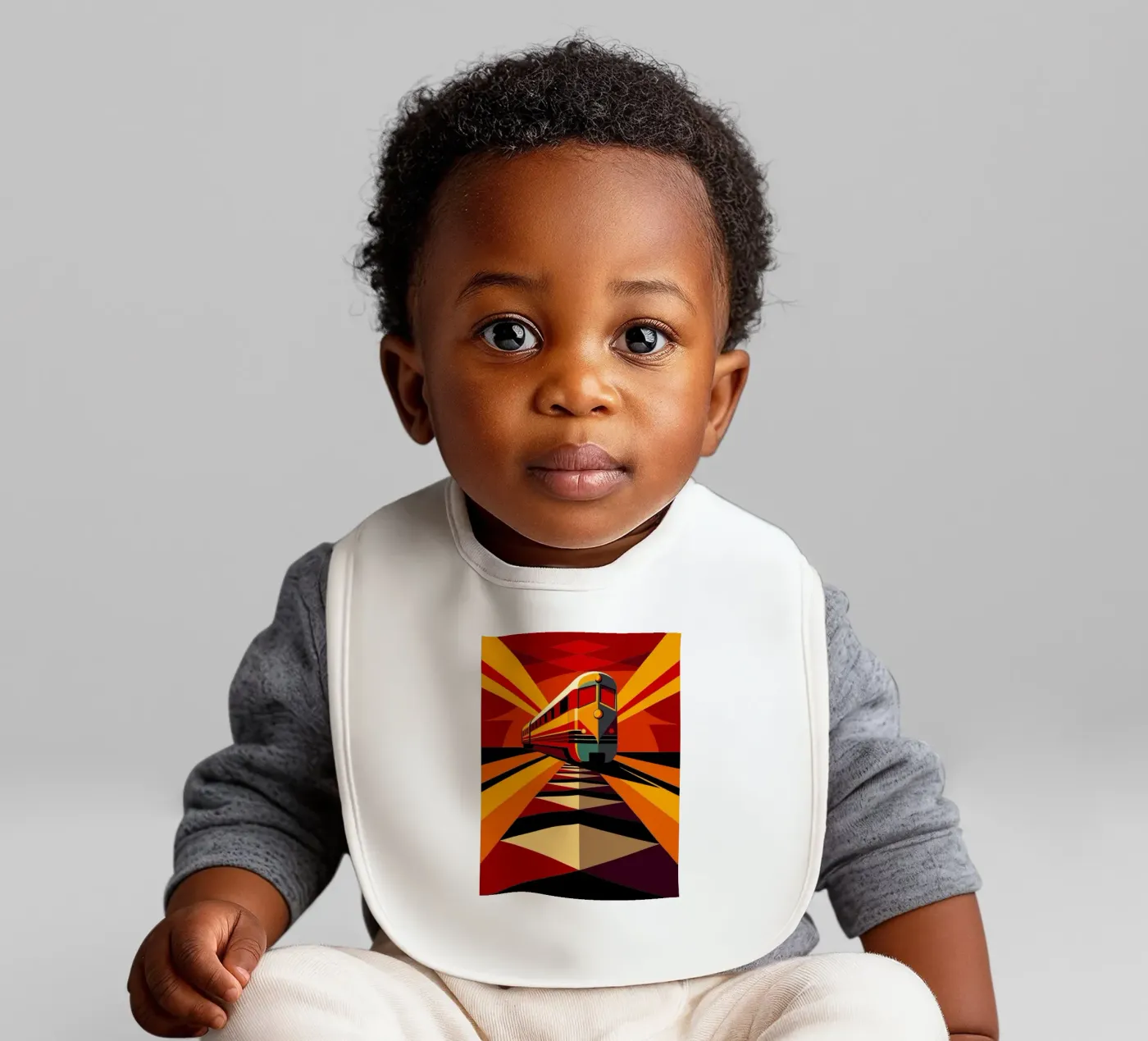 monorail vector baby bib by Elfath