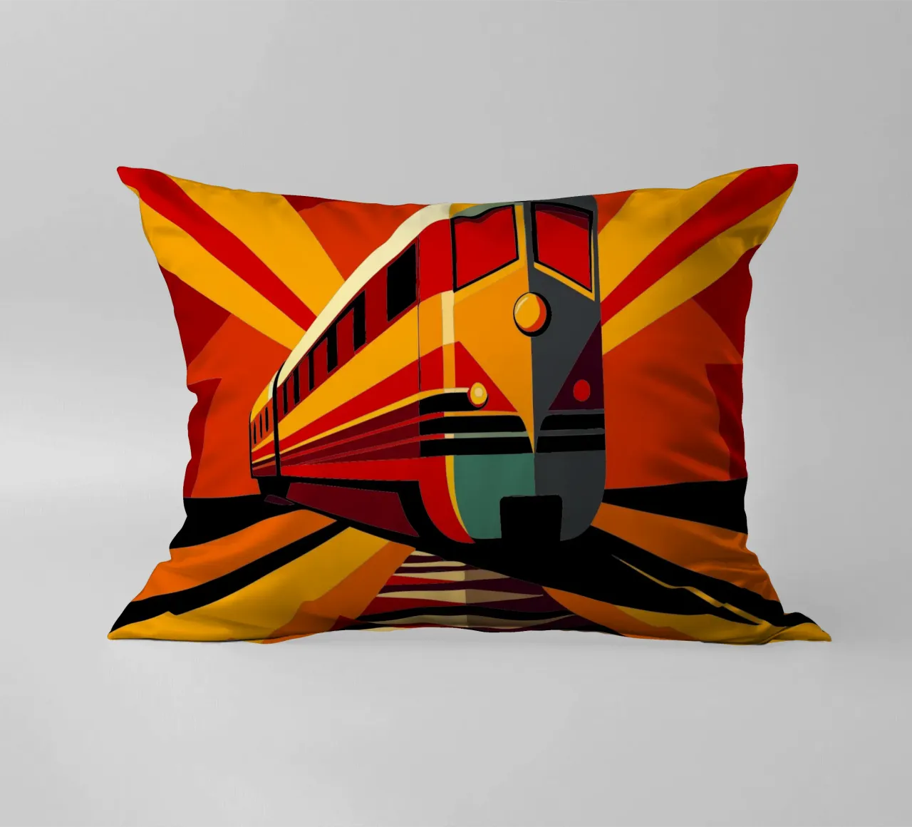 monorail vector decorative cushion by Elfath
