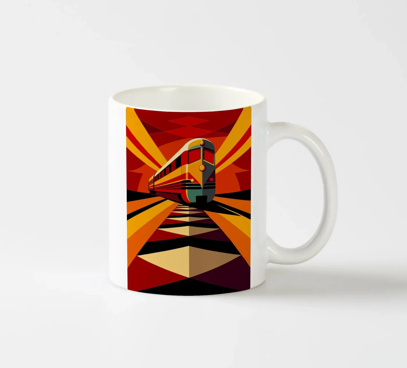 monorail vector ceramic mug by Elfath