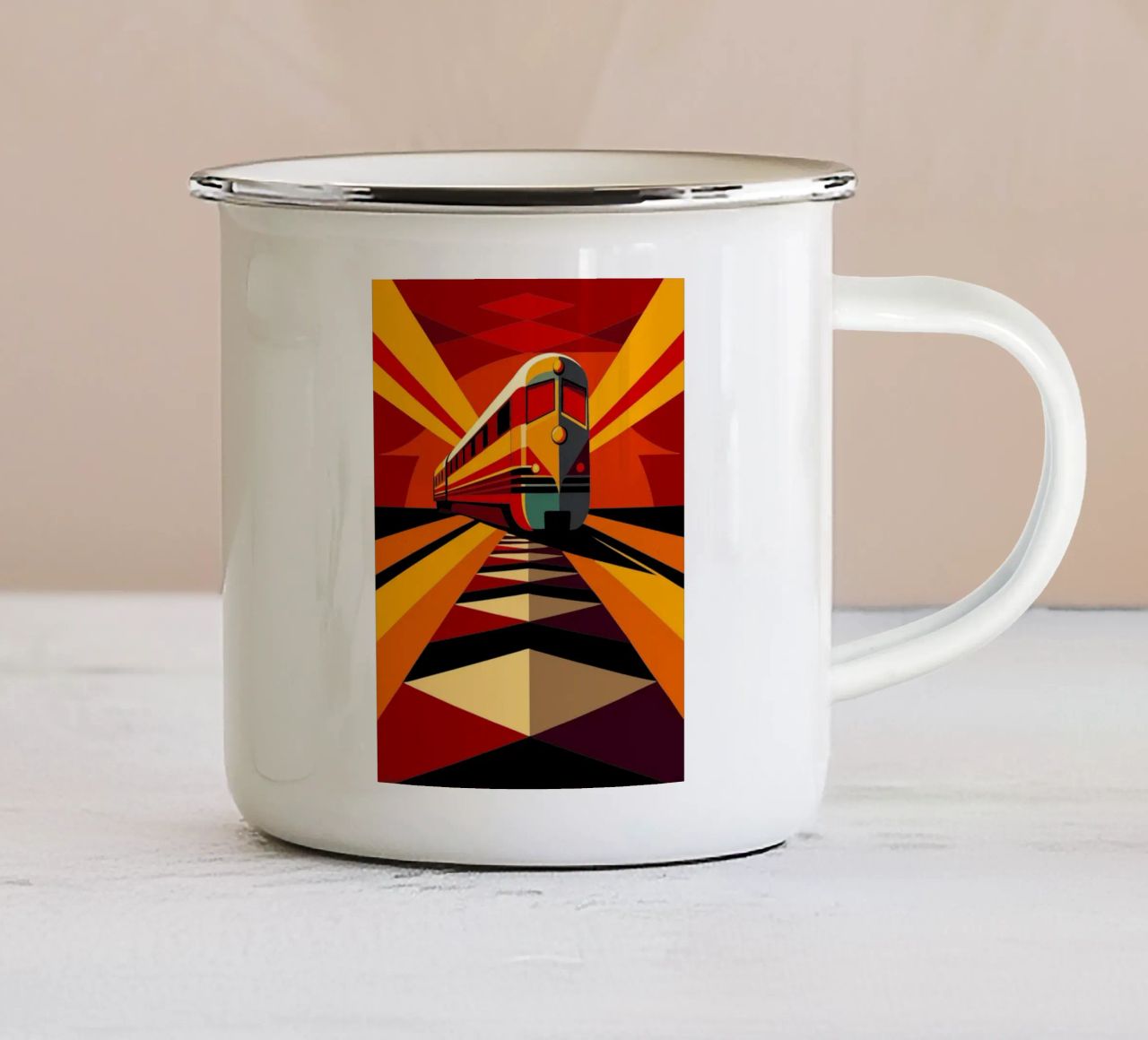 vettore monorotaia tazza in smalto da Elfath