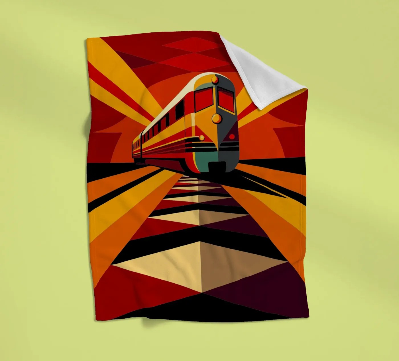 Einschienenbahnvektor Fleecedecke von Elfath