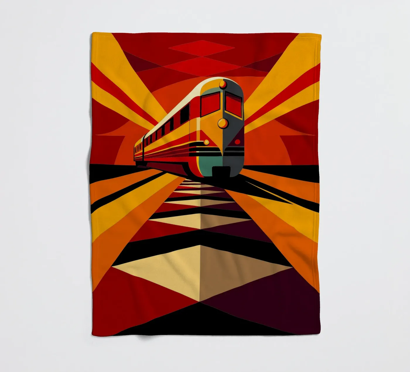 Einschienenbahnvektor Fleecedecke von Elfath