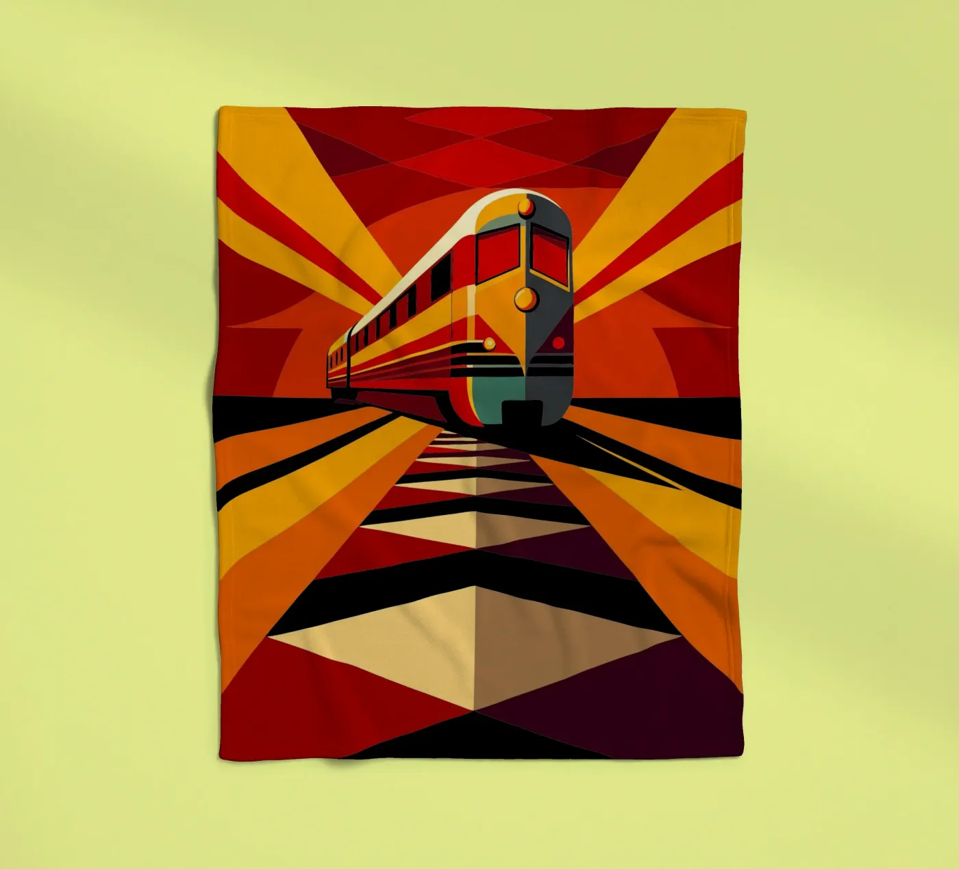 Einschienenbahnvektor Fleecedecke von Elfath