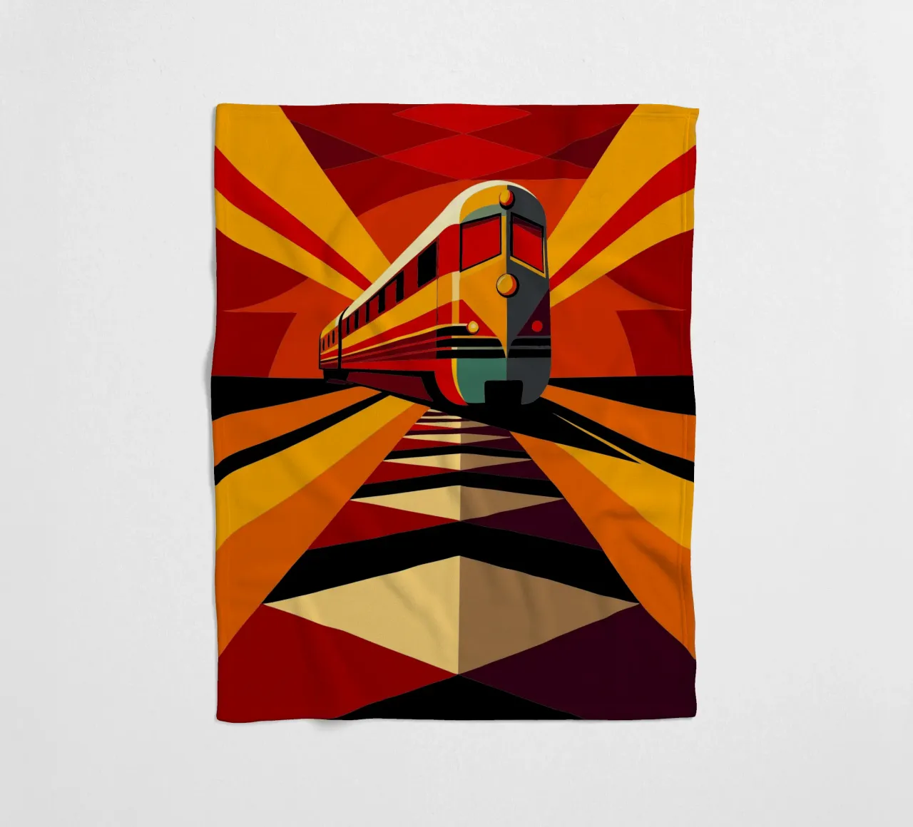 monorail vector fleece blanket by Elfath