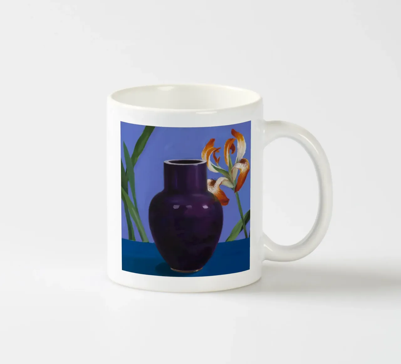 Giglio indaco Grace tazza in ceramica da Opal Strokes