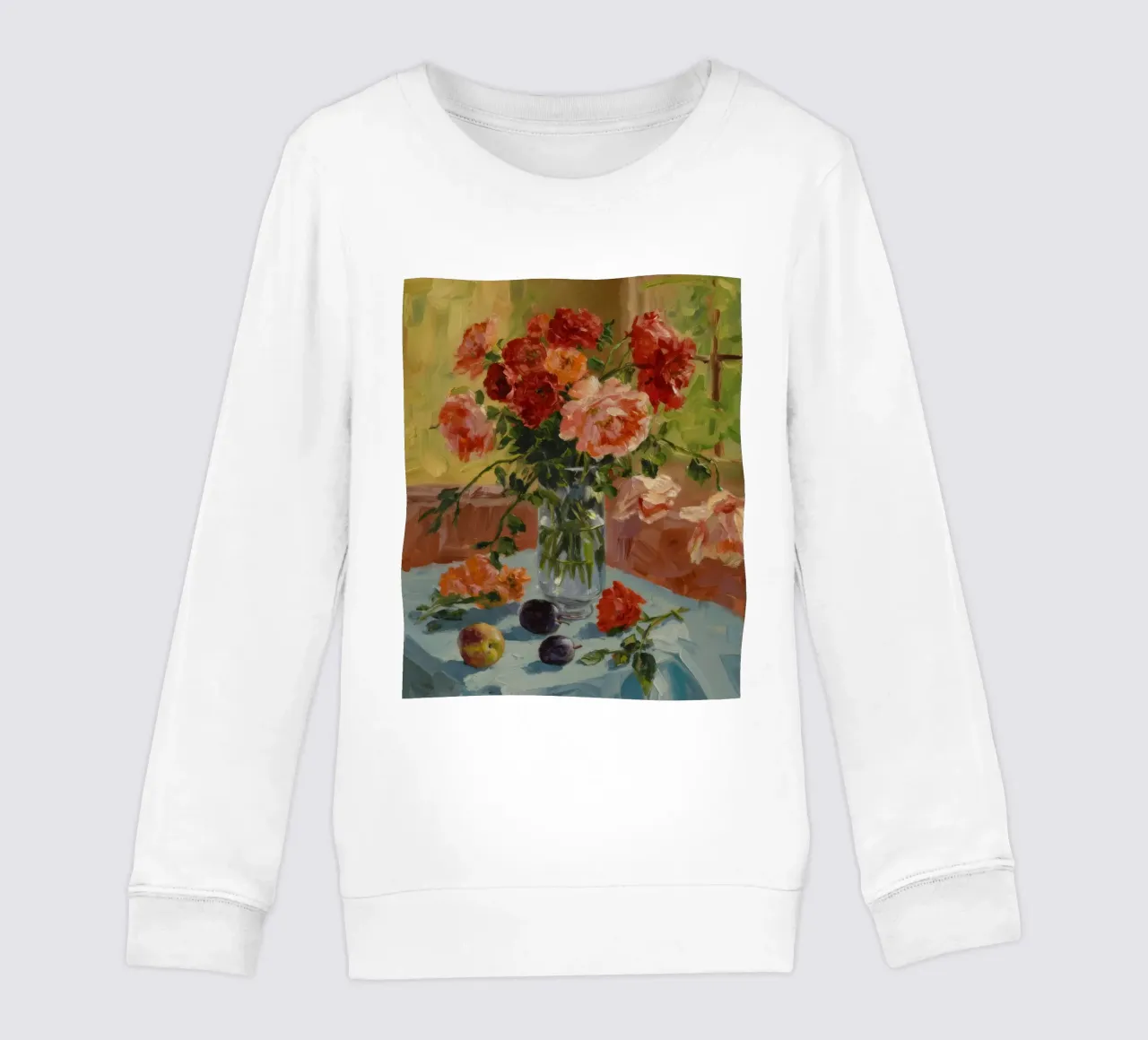 Crimson Rose Whisper kids sweatshirt by Celestial Harmony