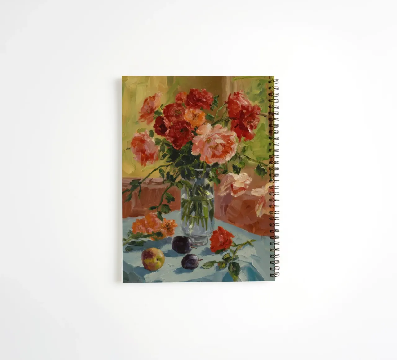 Crimson Rose Whisper spiral notebook by Celestial Harmony