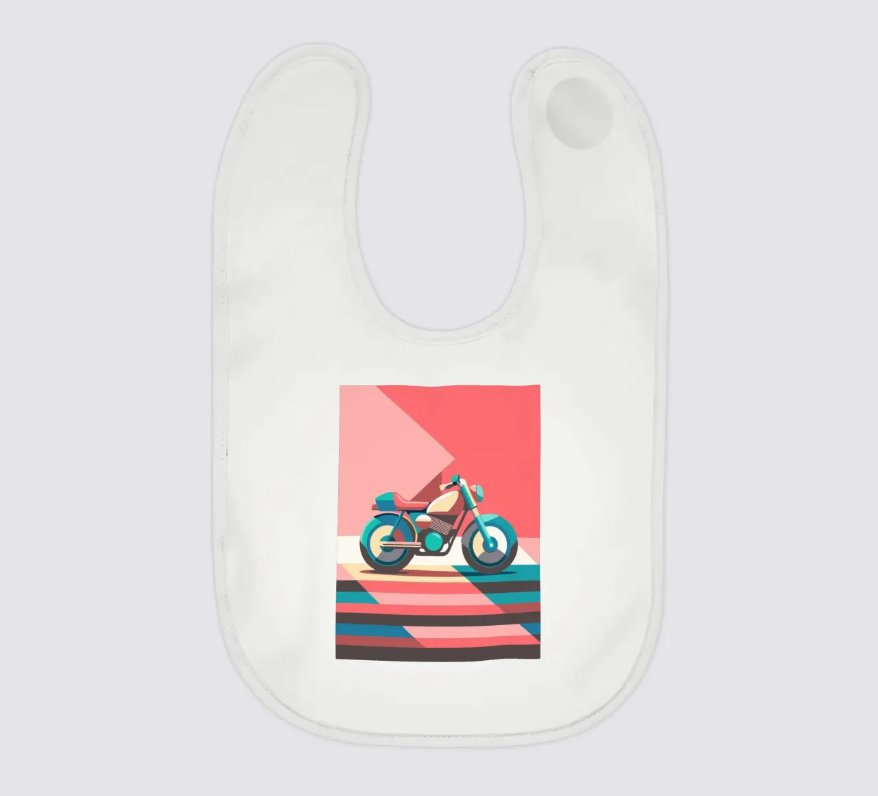 motorcycle vector baby bib by Elfath