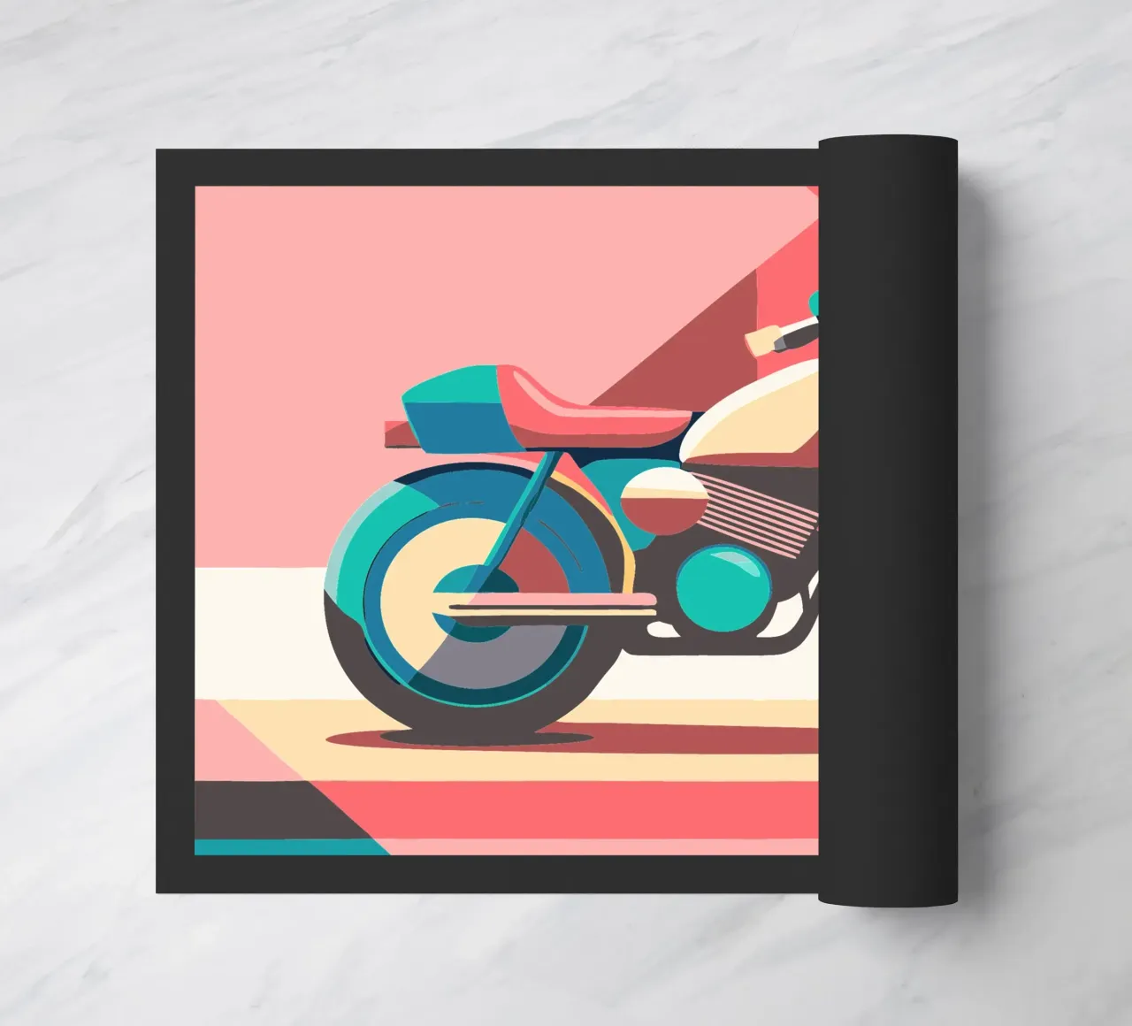 motorcycle vector doormat by Elfath