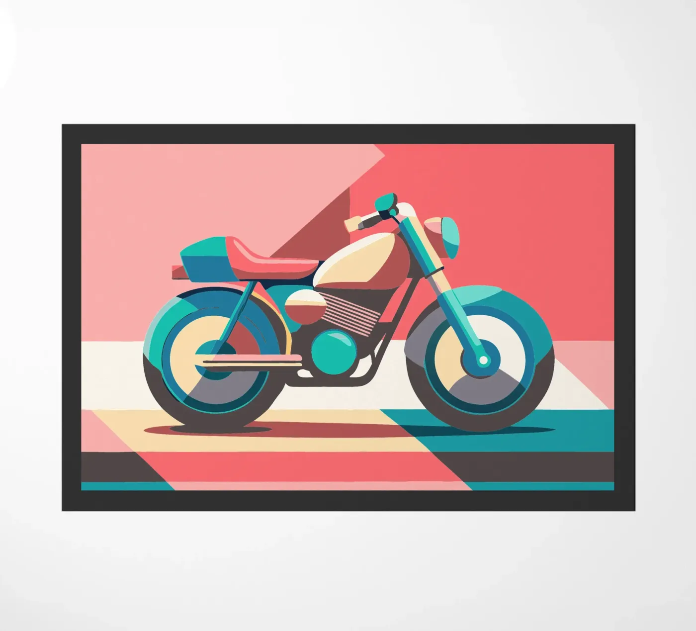 motorcycle vector doormat by Elfath