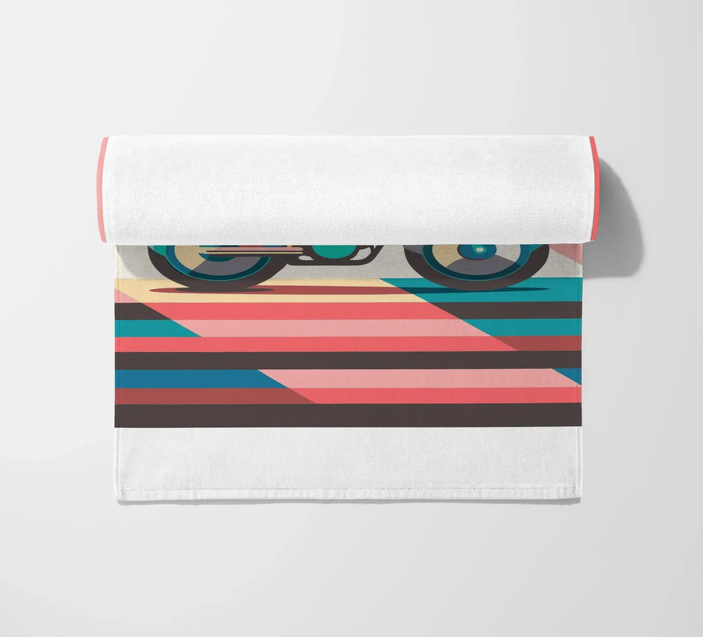 motorfiets vector strandhanddoek van Elfath