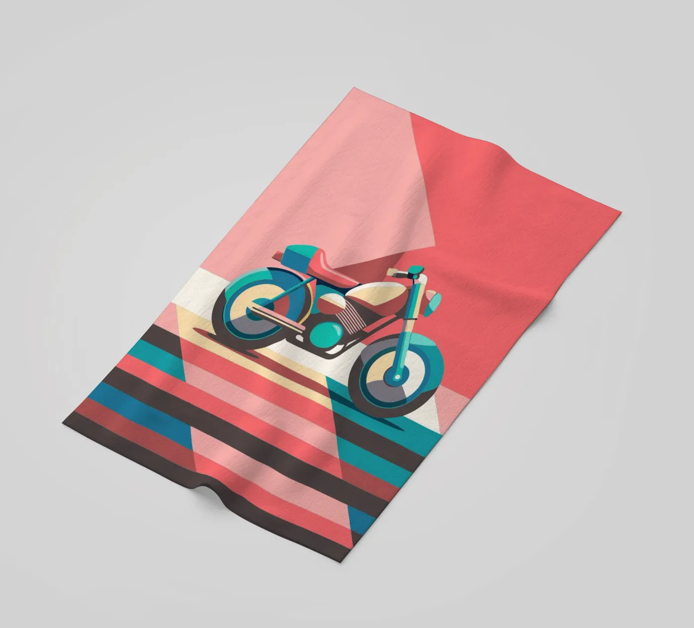 motorfiets vector strandhanddoek van Elfath